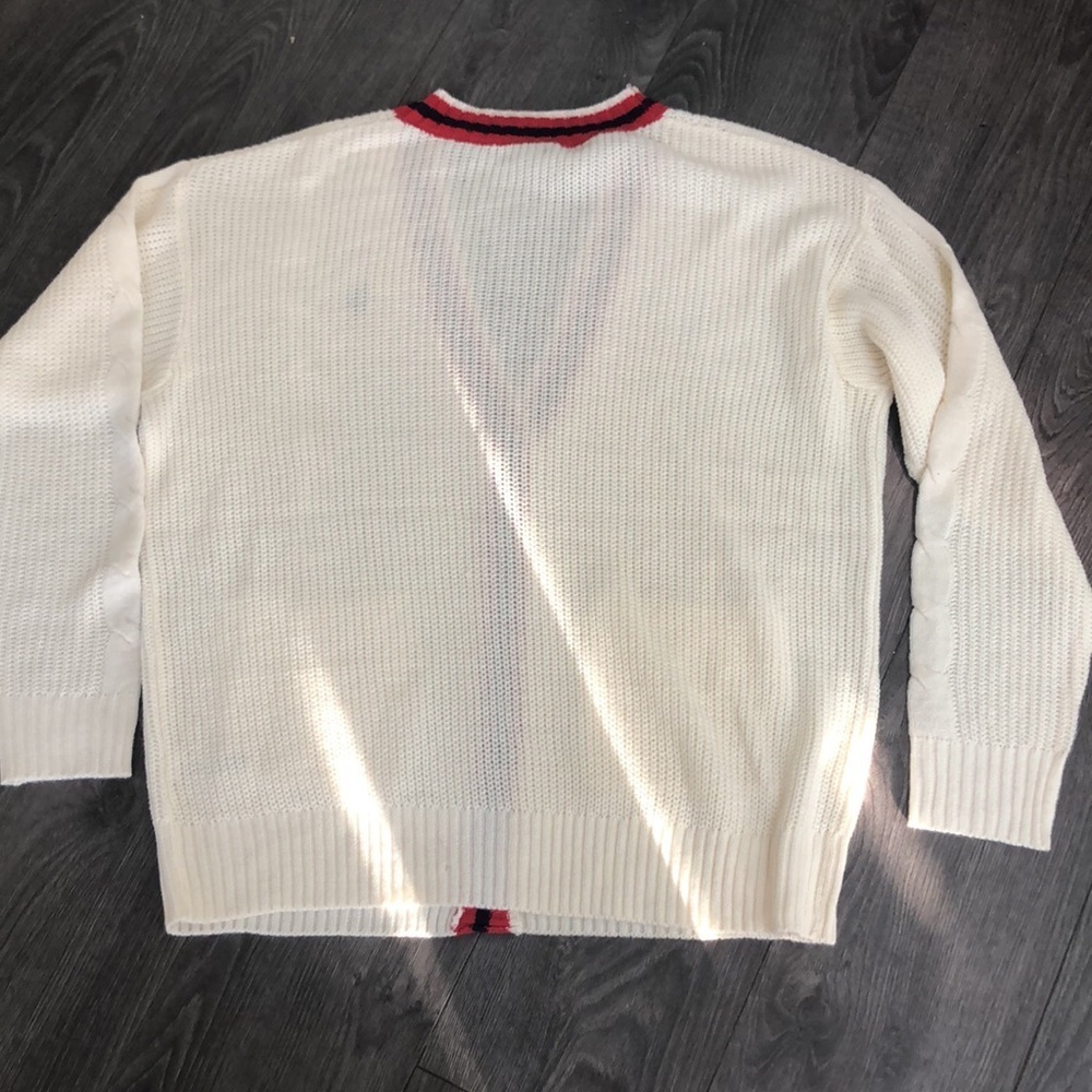 Classic U.S. polo assn. unisex Striped Cable Knit Cardigan size large - Picture 3 of 10